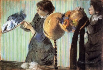 エドガー・ドガ Painting - 小さな帽子屋たち 1882年 エドガー・ドガ